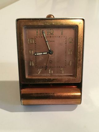 Vintage Art Deco Jaeger LeCoultre 2 DAY Swiss Alarm Travel Clock 2