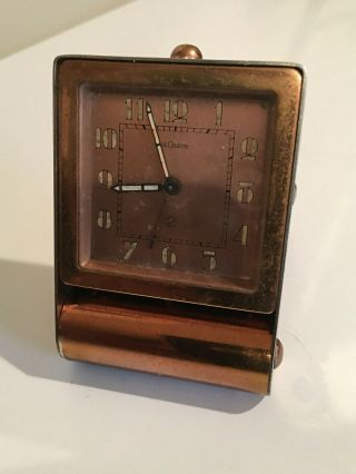 Vintage Art Deco Jaeger LeCoultre 2 DAY Swiss Alarm Travel Clock 3