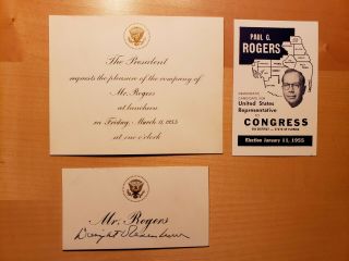 President Dwight Eisenhower Hand Signed Official Presidential Card - Provenance