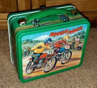 Race - Tacular & Rare Vintage 1973 Aladdin Rough Rider Lunch Box C - 9