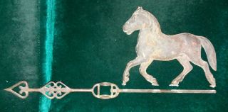 Antique Vintage Cast Iron Copper Zinc Horse Weather Vane