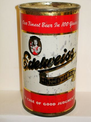 Edelweiss Centennial Brew Flat Top Beer Can L1425