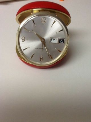 Vintage Westclox Fold - Up Travel Alarm Clock Pristine