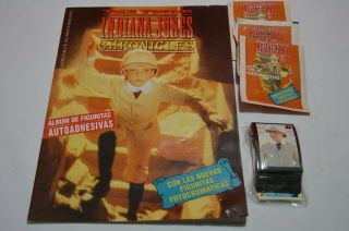 Rare 1993 Young Indiana Jones Argentina Album & Complete Set Trading Cards
