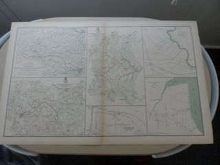 Civil War Map Routes Appomattox,  Corinth,  High Bridge,  Petersburg,  Gen U S Grant