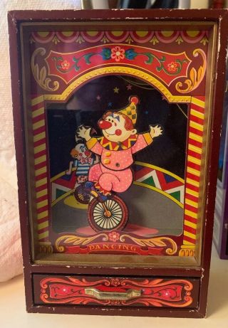 Vintage Japan Laurel Clown Music Box - Send In The Clowns