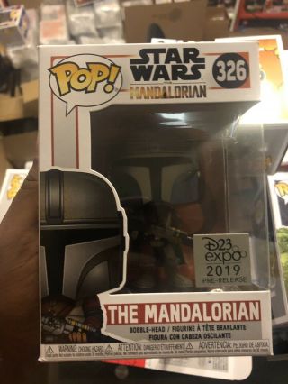 D23 Expo 2019 Exclusive The Mandalorian Funko Pop Star Wars Not,  P