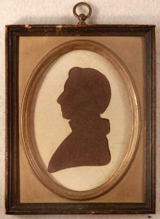 19th Century Antique Victorian Cut Silhouette Portrait Man 