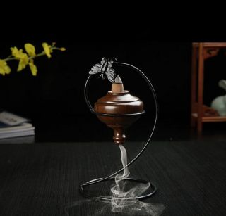 Handmade Backflow Ceramic Incense Burner Holder With 7 Sandalwood Cones