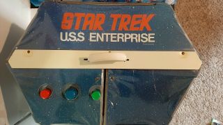 Vintage 1975 Mego Star Trek Bridge Play - Set U.  S.  S Enterprise W/ 4 Action Figures