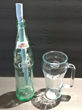 Vintage Coca Cola Bottle Diet Coke 1pt - Nashville Tn,  Glass Cup With Handle