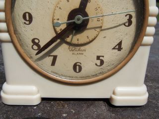 Vintage 1940 ' s Art Deco Bakelite Telechron Electric Clock Model 7H125 FOR REPAIR 3