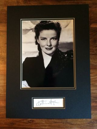 Katharine Hepburn Signed Autographed Vintage Sexy 16 X12 Display,