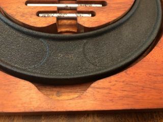 Vintage Brown & Sharpe No 55 Micrometer Set in Wooden Slide Top Box 2