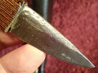 VERY SHARP HANDMADE CARVING KNIFE w LEATHER SHEATH FINLAND FINNISH 2