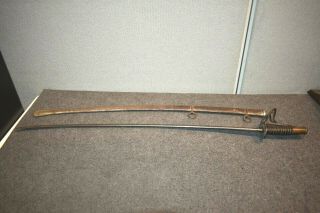Great Civil War " C Roby " A.  G.  M.  Cavalry Sword With Scabbard - Dated 1865