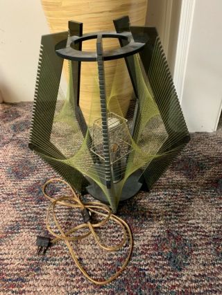 Vintage Mid Century Lucite String Lamp Table Light