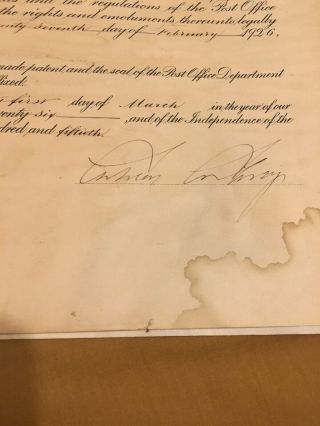 Calvin Coolidge Document Signed (Postmaster Appointment) President 2