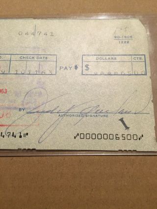 Judy Garland Signed Check (10/11/1963) “The Wizard Of Oz”Actress 2