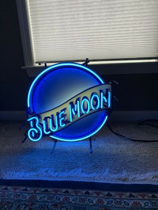 Blue Moon Belgian Ale Led Neon Light Sign 17 " Bar/cave/rec Room