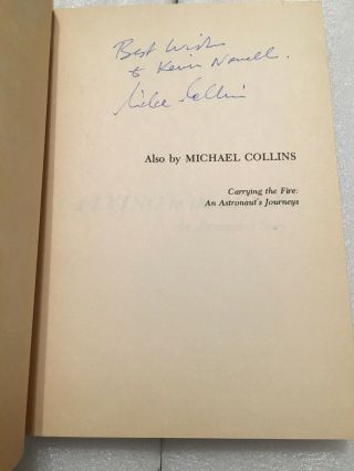Michael Collins Signed Book “carrying The Fire” Apollo 11 Astronaut