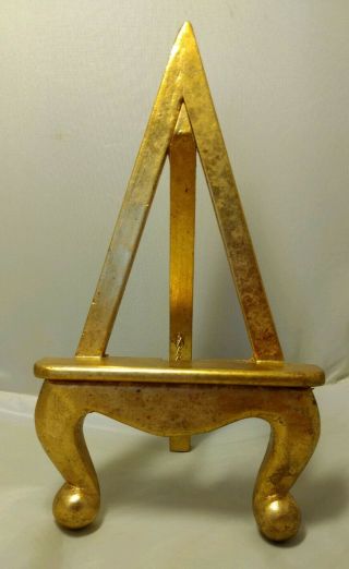 Vintage Wood Easel Italian Florentine Gold Gilt 9 " Frame Holder Display Stand