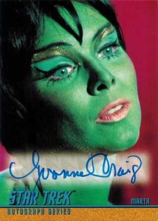Star Trek Tos: Autograph / Auto Of Yvonne Craig As Marta A78