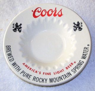 Vintage Coors Advertising Ceramic Ashtray