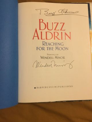 Edwin “buzz” Aldrin Signed Book “reaching For The Moon” Apollo 11 Astronaut