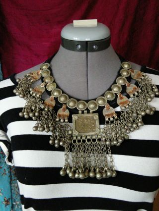 Heavy Tribal Necklace Vintage Kashmiri And Afghan Findings