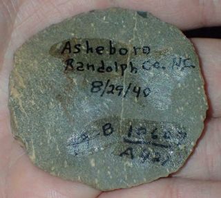 1 Ancient Artifact,  Cutting Tool,  Asheboro,  Randolph Co. ,  Nc,  Allen Heflin,  S1417