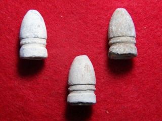 3 Excavated Civil War.  577 Cal.  Confederate 2 - Ring Gardner Bullets - Manassas
