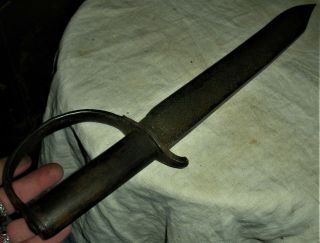 ANTIQUE c1860 CIVIL WAR D GUARD BOWIE KNIFE SHOT POUCH BIBLE FOUND VIRGINIA vafo 3