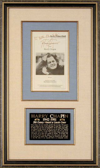 Harry Chapin - Program Signed Circa 1974