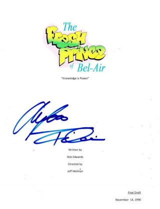 Alfonso Ribeiro Signed Fresh Prince Of Bel Air Script Authentic Autograph