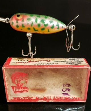 Vintage Heddon Tiny Torpedo 360 14kcd Very Rare Old Fishing Lure