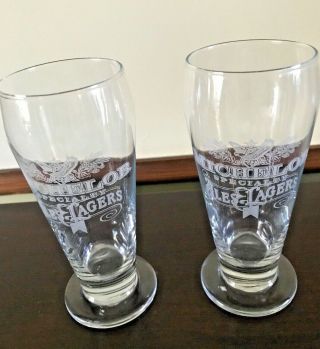 2 Michelob Speciality Ales & Lagers Etched Pilsner Beer Glasses
