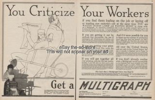 American Multigraph Co Cleveland Oh Ohio You Criticize Your Worker 1918 Print Ad