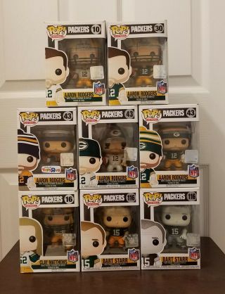 Funko Pop Football - Green Bay Packers (complete Set Of 8)