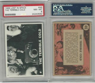 1966 Topps,  Lost In Space,  46 The Terrible Cold,  Psa 8 Nmmt