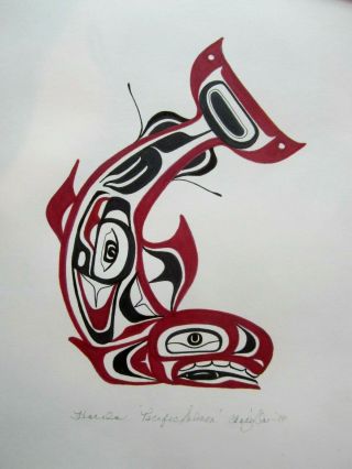 Northwest Coast Art - Haida Pacific Salmon - Painting