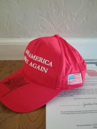 Donald Trump Autographed Make America Great Again Hat (maga)
