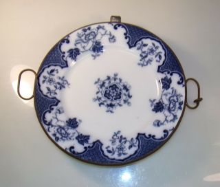 Antique Hot Water Warmer Plate,  Blue And White Ceramic China Food Warmer
