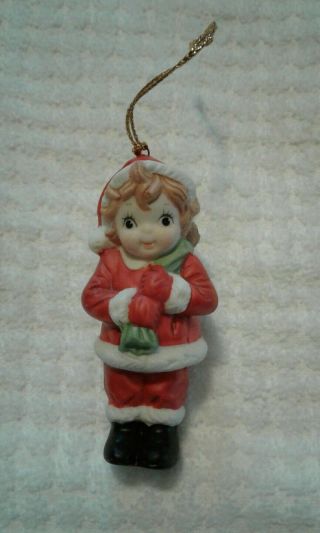 1991 Campbell’s Soup Kids Porcelain Santa Ornament Christmas Holiday Collectible