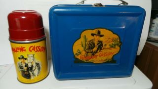 Hopalong Cassidy Collectible Blue Lunch Box And Thermos