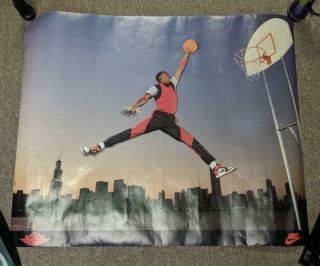 Nike Michael Jordan Air Jordan Poster Rare Vintage 1980s