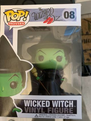 Funko Pop The Wizard Of Oz Wicked Witch 08 Vaulted Htf Box (see Photos)