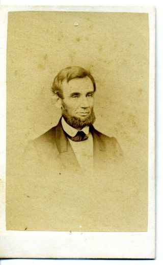 Civil War President Abraham Lincoln Rare Cdv Photograph By Mathew Brady 1861