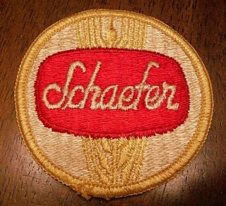 Schaefer Beer Uniform Patch 70s 80s 3” Rare Htf Vtg Orig Display