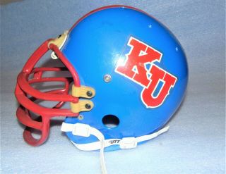 Vintage Kansas Jayhawks Schutt Pro Air II Game Helmet Size Large 3
